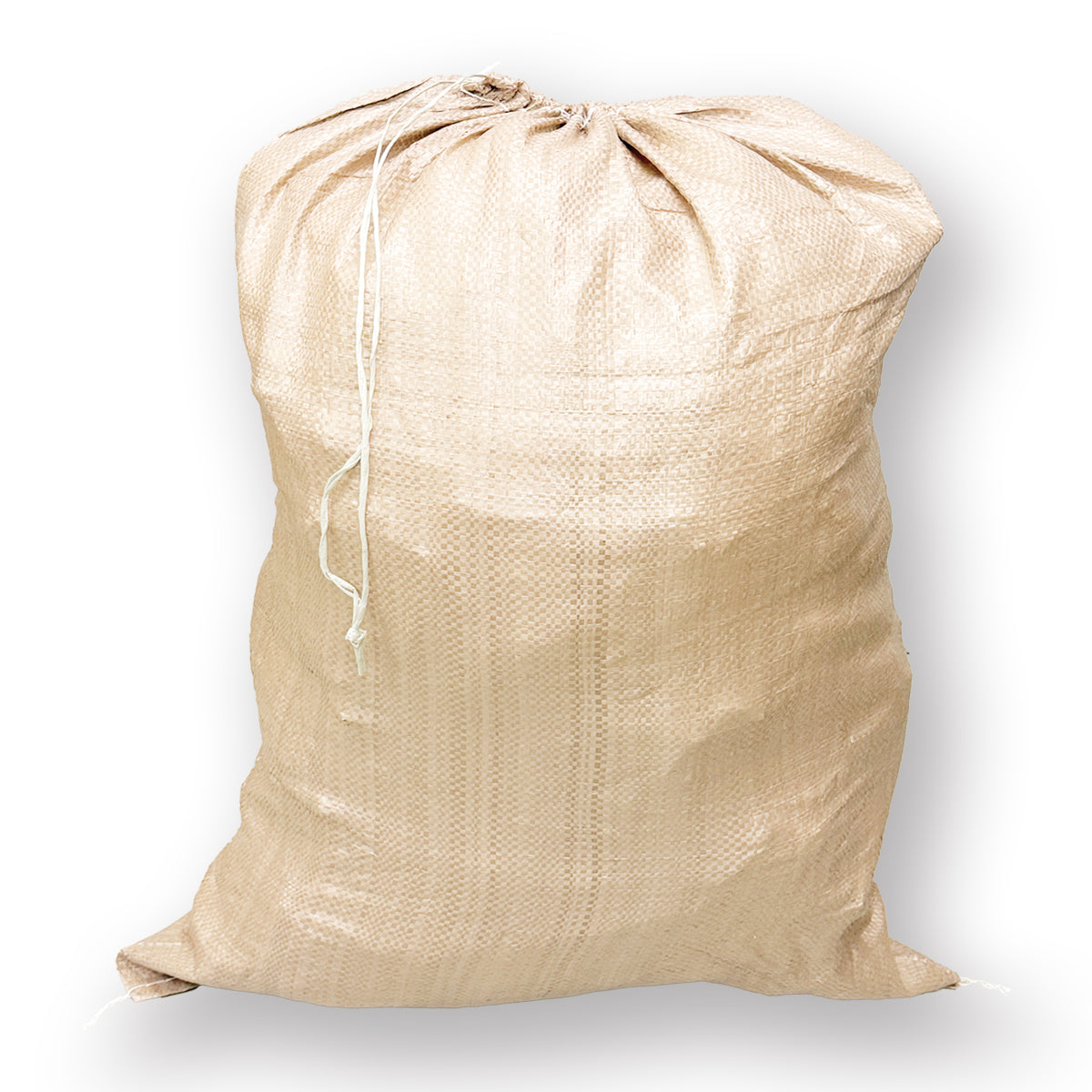 PPガラ袋 ガレキ袋 木材袋 茶色 口ひも付き 縦90cm 横60cm